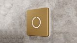 Square Modern Brass Touch Doorbell Button