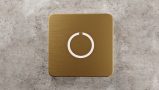 Square Modern Brass Touch Doorbell Button