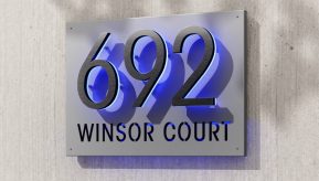 8″ Panel Plaque Sign For Address Sign