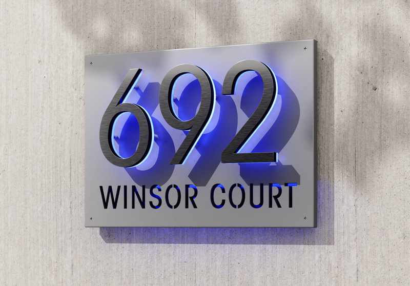 8″ Panel Plaque Sign For Address Sign