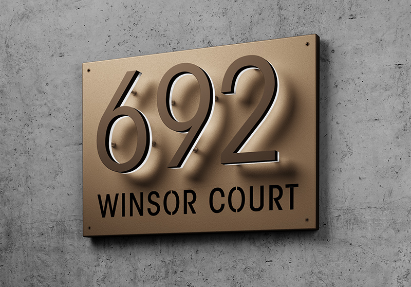 8″ Panel Plaque Sign For Address Sign