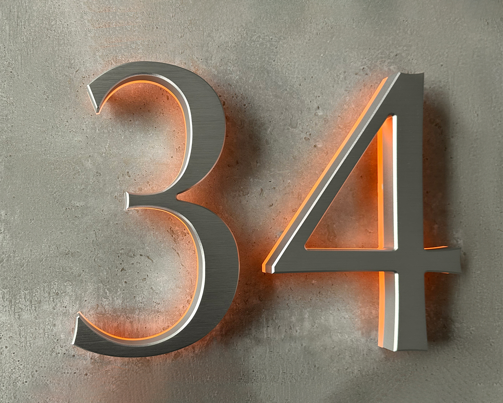 Classic 10″ Brushed Lighted Numbers & Letters