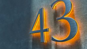 Classic 10″ Brushed Lighted Numbers & Letters