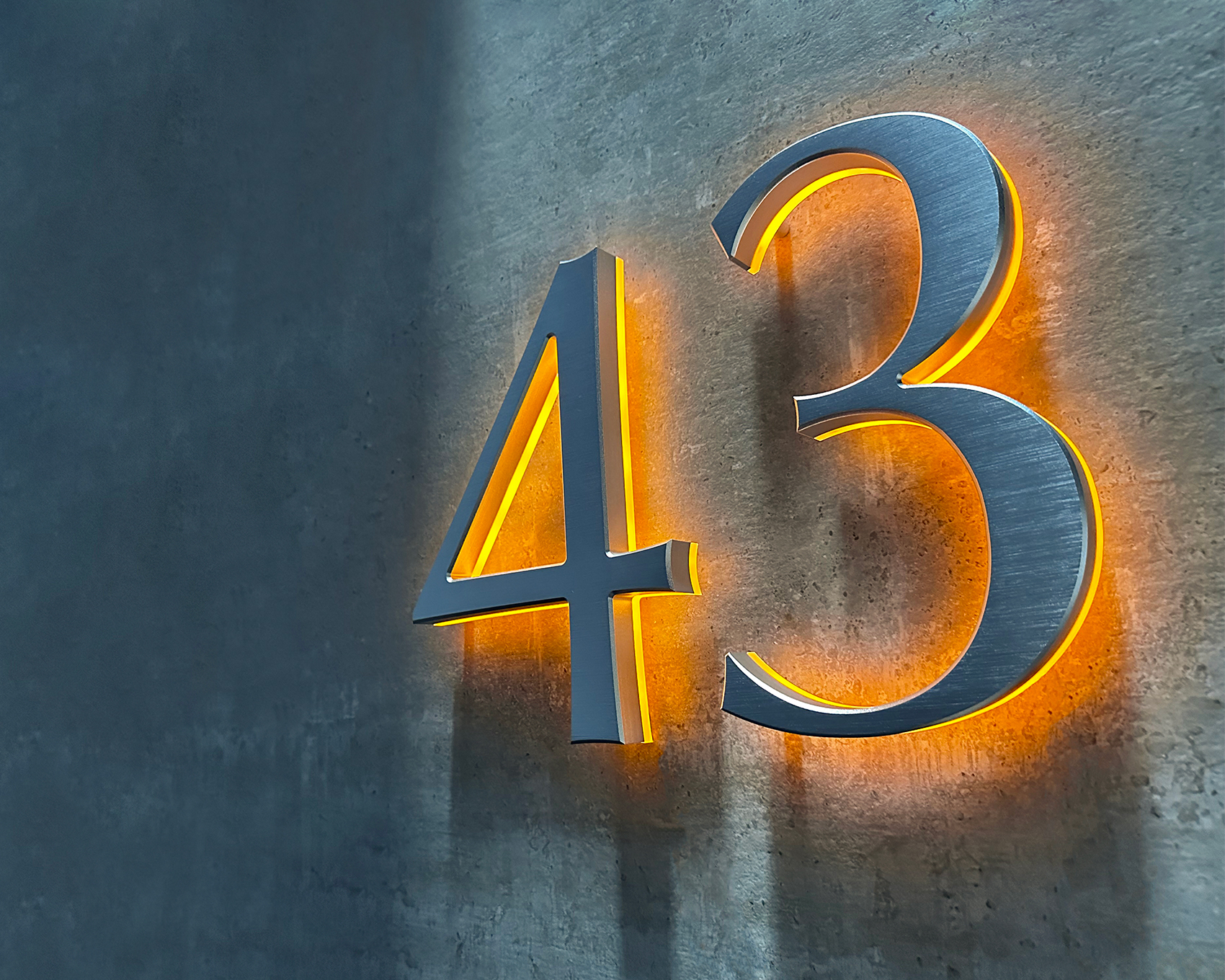 Classic 10″ Brushed Lighted Numbers & Letters