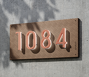 3” Horizontal Lighted Panel House Number Sign