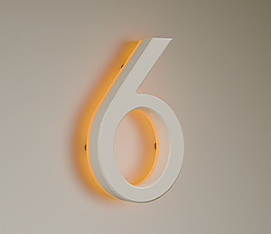 White 3″ Backlit LED House, Street & Letterbox Numbers